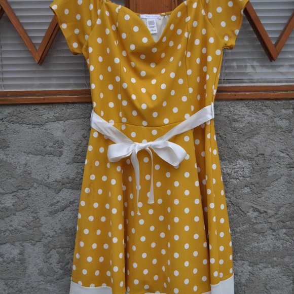 Women's Polka Dot Off Shoulder Dress sweet heart style puls size Summer Dress - Picture 3 of 4